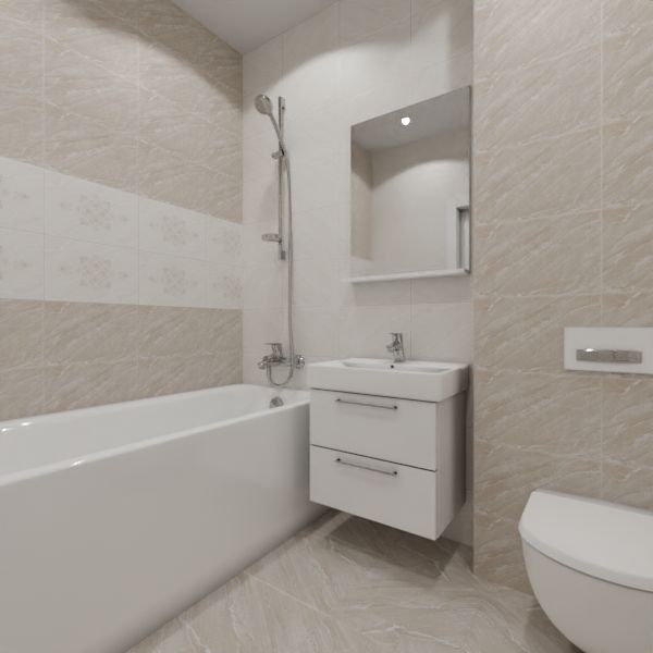 Global Tile, Gestia classic, Два декора над ванной
