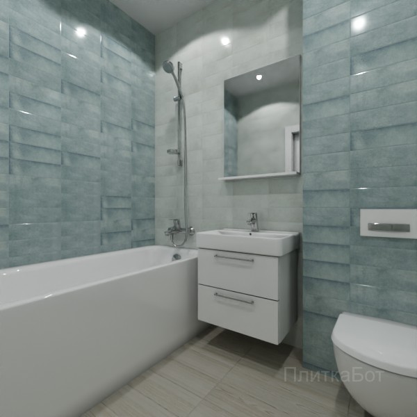 Gracia Ceramica, Antonetti (синий), Контрастные стены №11