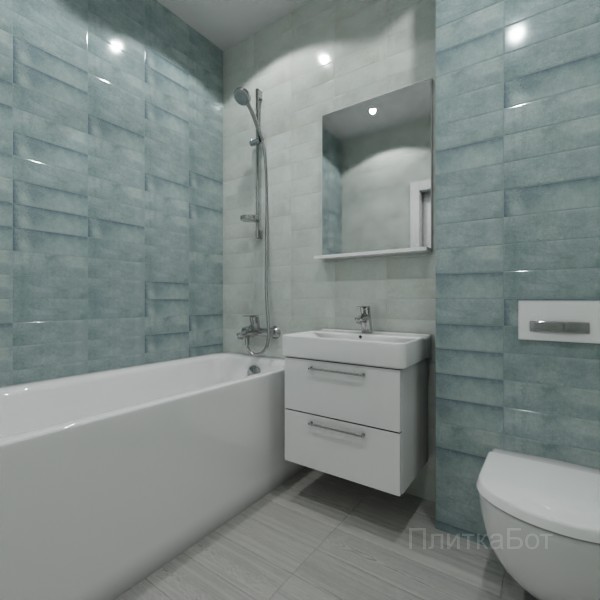Gracia Ceramica, Antonetti (синий), Контрастные стены №12
