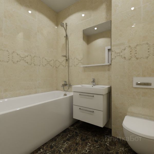 Gracia Ceramica, Bohemia (коричневый), Декор по центру