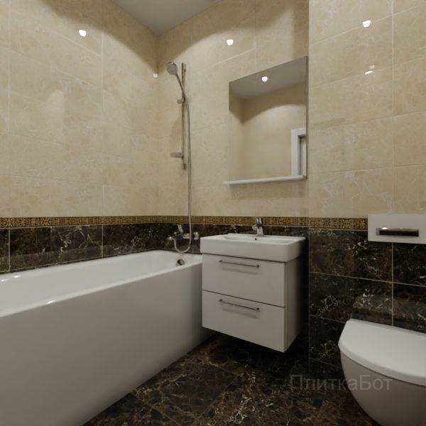 Gracia Ceramica, Bohemia (коричневый), Низ-верх и бордюр № 1