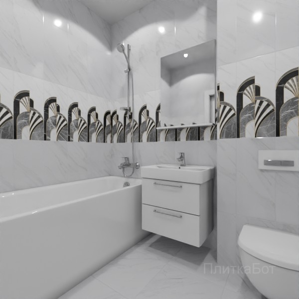Gracia Ceramica, Noir, Декор по центру