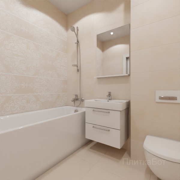 Gracia Ceramica, Palazzo, Панно над ванной