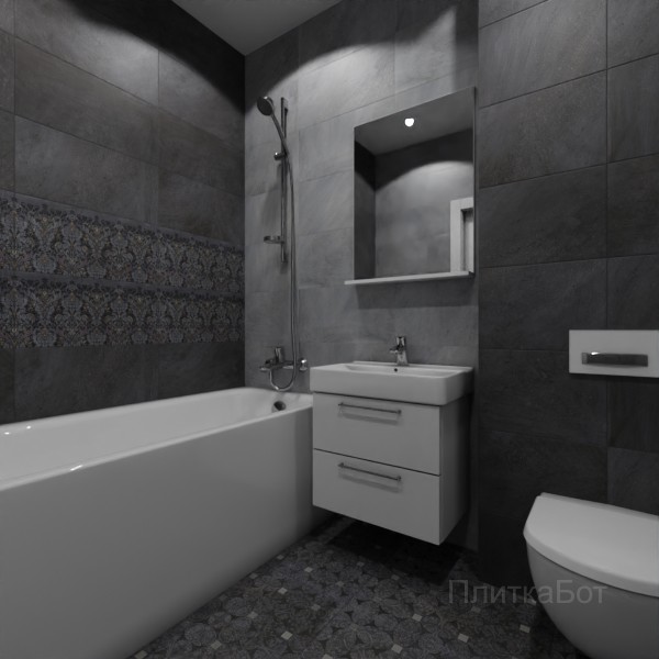 Gracia Ceramica, Richmond, Два декора над ванной № 3