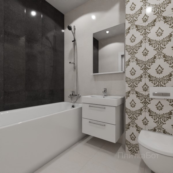 Gracia Ceramica, Silvia, Контрастные стены вертикально № 3
