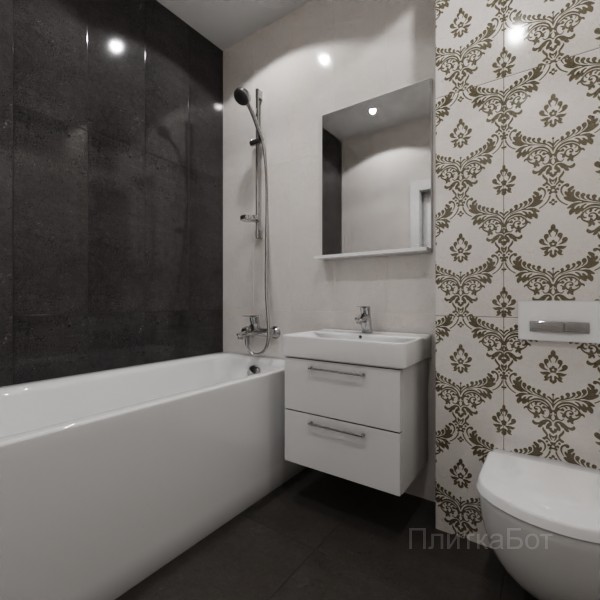 Gracia Ceramica, Silvia, Контрастные стены вертикально № 4