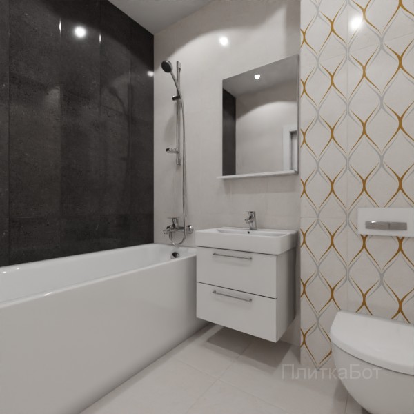 Gracia Ceramica, Silvia, Контрастные стены вертикально № 5