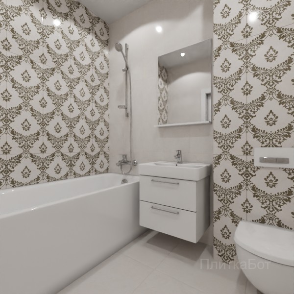 Gracia Ceramica, Silvia, Контрастные стены вертикально №15