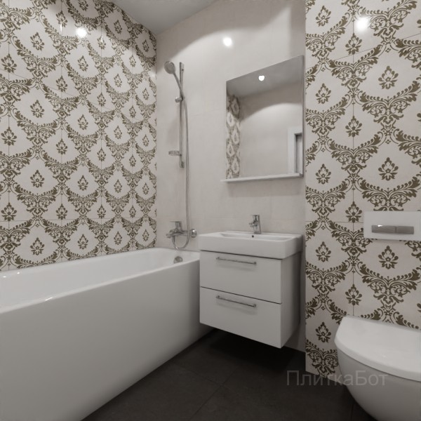 Gracia Ceramica, Silvia, Контрастные стены вертикально №16