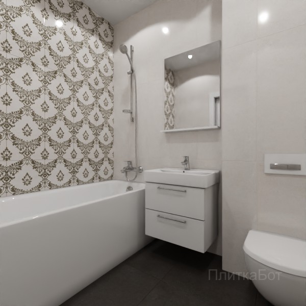 Gracia Ceramica, Silvia, Контрастные стены вертикально №24