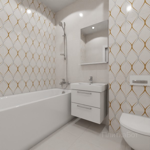 Gracia Ceramica, Silvia, Контрастные стены вертикально №29