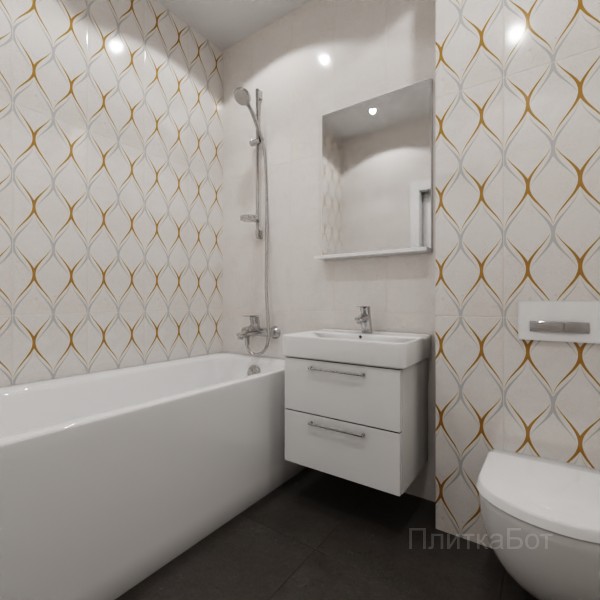 Gracia Ceramica, Silvia, Контрастные стены вертикально №30