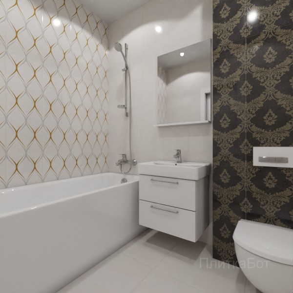 Gracia Ceramica, Silvia, Контрастные стены вертикально №31