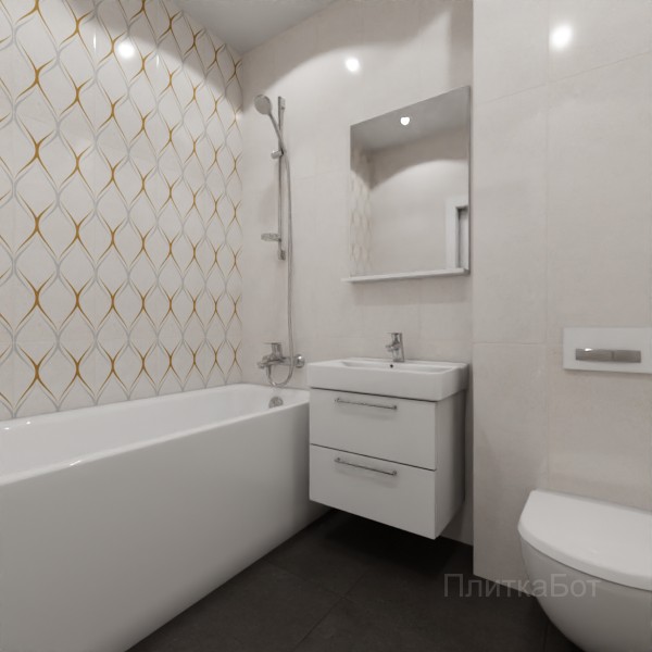 Gracia Ceramica, Silvia, Контрастные стены вертикально №36