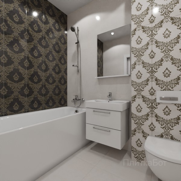 Gracia Ceramica, Silvia, Контрастные стены вертикально №39