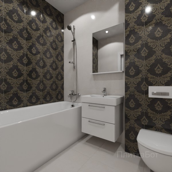 Gracia Ceramica, Silvia, Контрастные стены вертикально №43