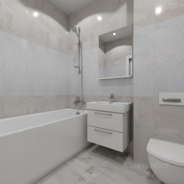Gracia Ceramica, Stazia (голубой), Декор по центру № 3