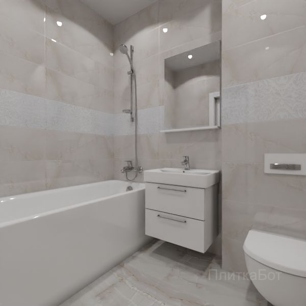 Gracia Ceramica, Stazia (голубой), Декор по центру № 1