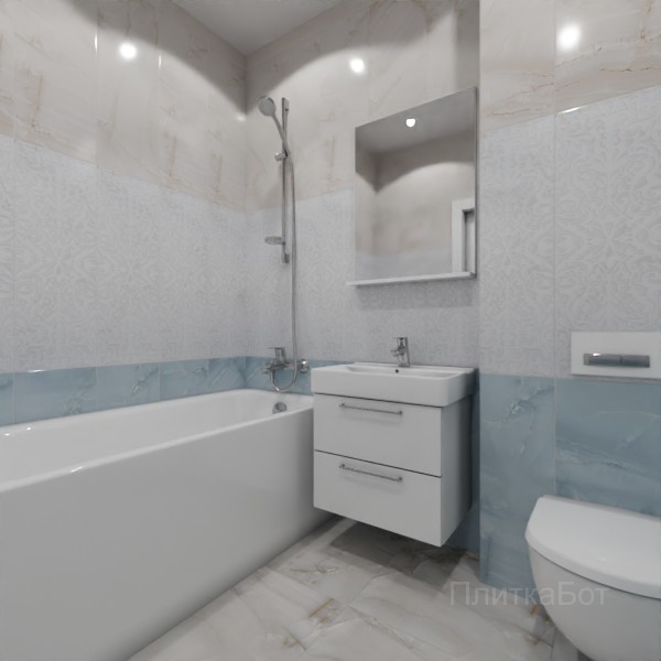 Gracia Ceramica, Stazia (голубой), Низ-верх и декор № 3