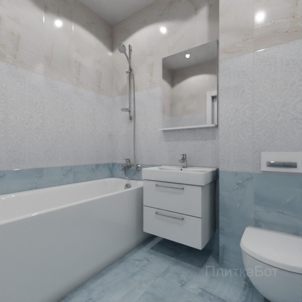 Gracia Ceramica, Stazia (голубой), Низ-верх и декор № 4
