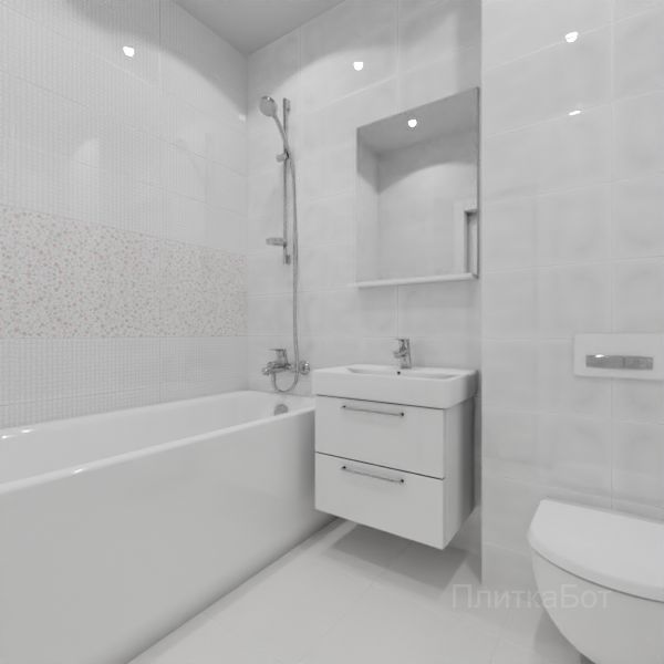 Gracia Ceramica, Sweety (розовый), Два декора над ванной № 7