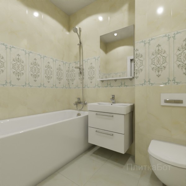 Gracia Ceramica, Visconti (зеленый), Декор по центру № 3