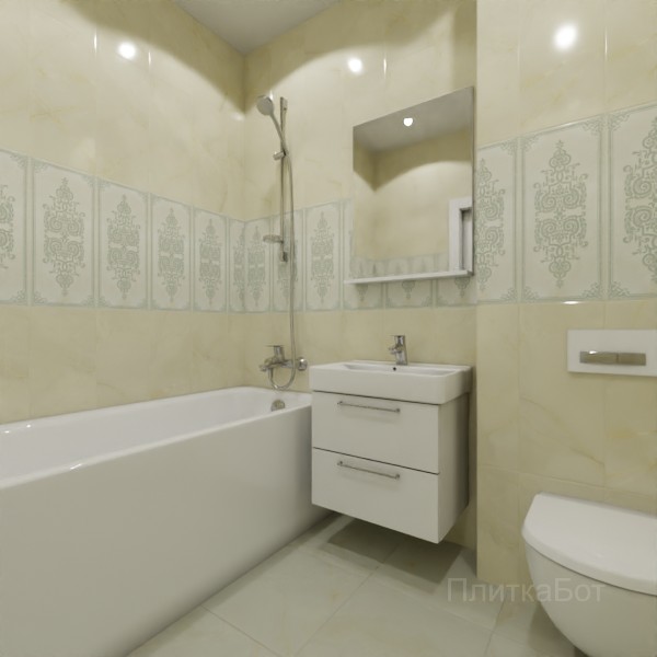 Gracia Ceramica, Visconti (зеленый), Декор по центру № 4