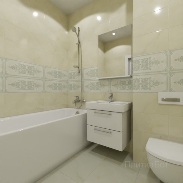 Gracia Ceramica, Visconti (зеленый), Два декора № 2