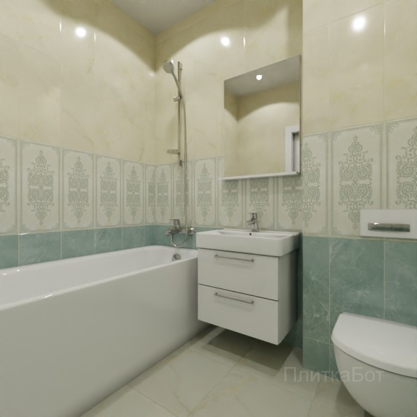 Gracia Ceramica, Visconti (зеленый), Низ-верх и декор № 4