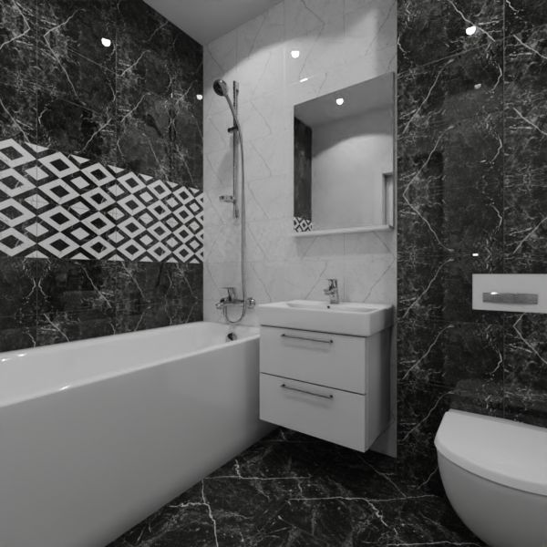 Керамин, Помпеи, Два декора над ванной № 1