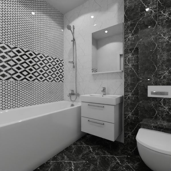 Керамин, Помпеи, Два декора над ванной №13