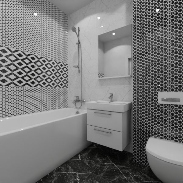 Керамин, Помпеи, Два декора над ванной №15