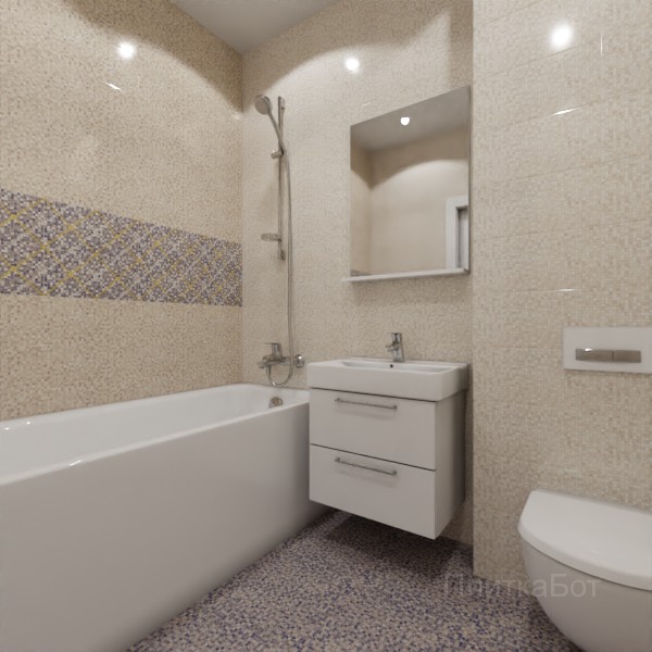 Laparet, Arte (коричневый), Два декора над ванной №40
