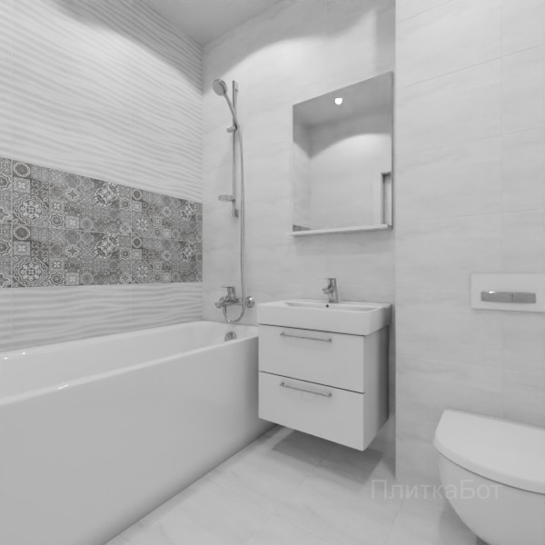 Laparet, Concrete (серый), Два декора над ванной № 6