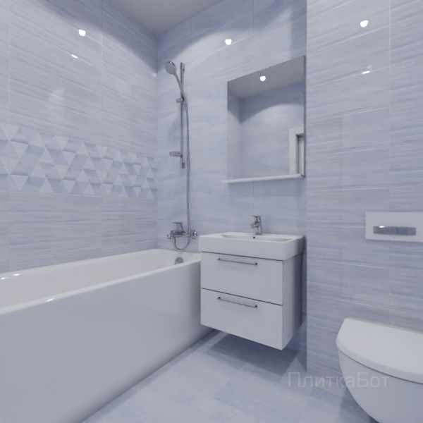 Laparet, Diadema (голубой), Два декора над ванной № 1