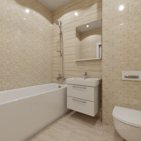 Laparet, Glossy (бежевый), Контрастные стены № 6