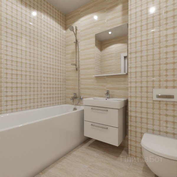 Laparet, Glossy (бежевый), Контрастные стены №11
