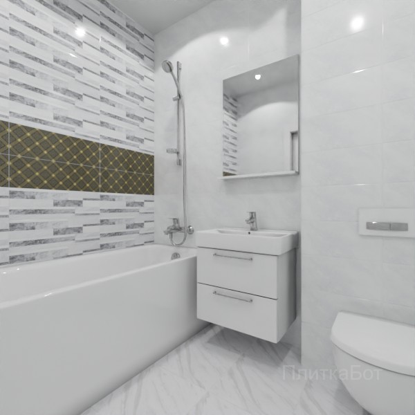 Laparet, Royal (серый), Два декора над ванной №69
