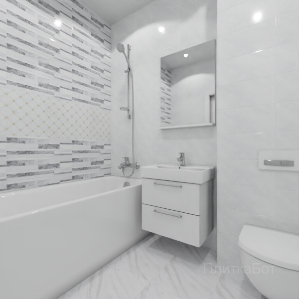 Laparet, Royal (серый), Два декора над ванной №79