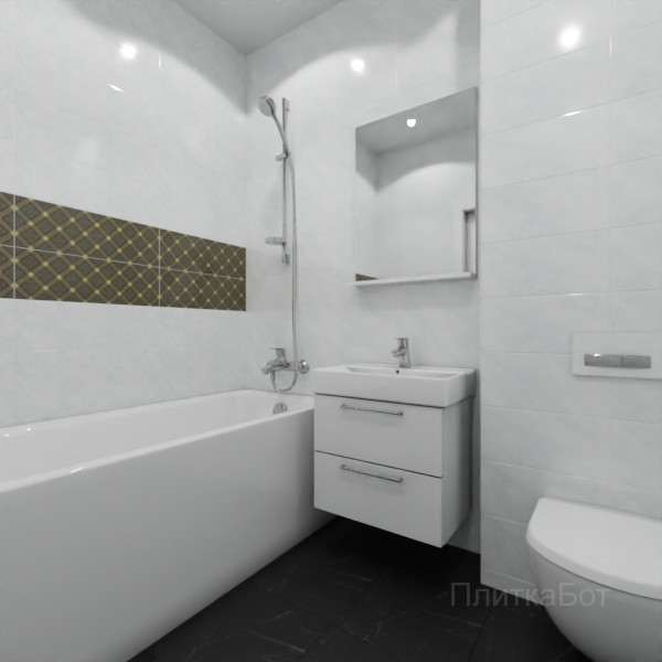 Laparet, Royal (серый), Два декора над ванной №110