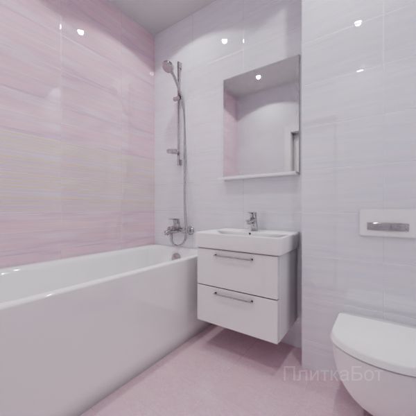 Laparet, Spring (розовый), Два декора над ванной № 2