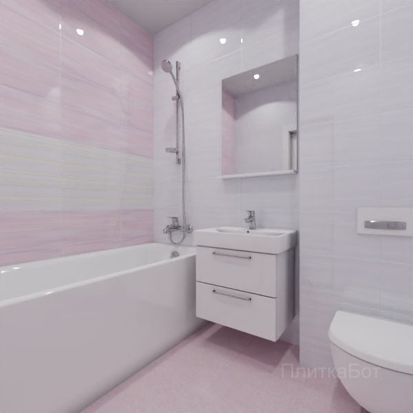 Laparet, Spring (розовый), Два декора над ванной № 4