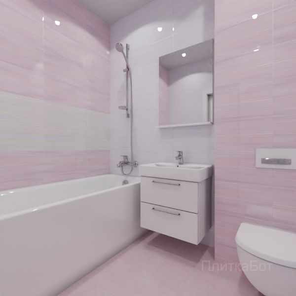 Laparet, Spring (розовый), Два декора над ванной № 3