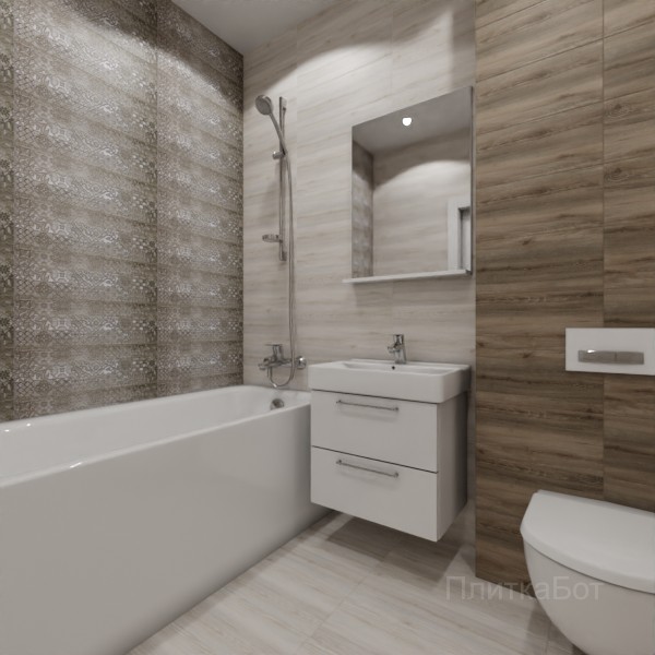 LB Ceramics, Альбервуд (коричневый), Контрастные стены №17