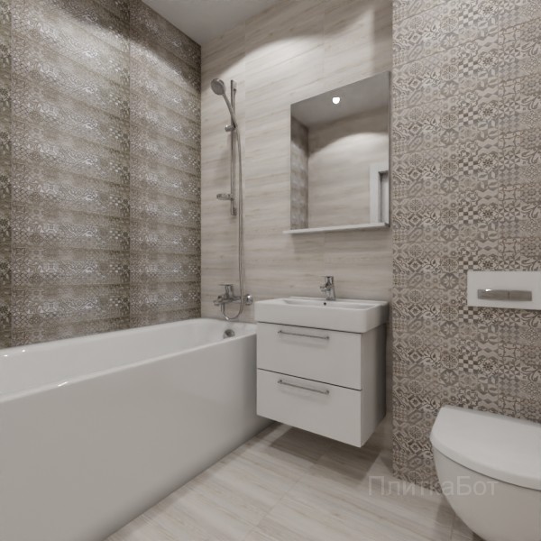 LB Ceramics, Альбервуд (коричневый), Контрастные стены №19