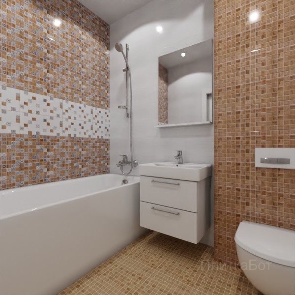 LB Ceramics, Астрид, Два декора над ванной № 7