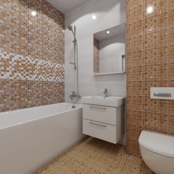 LB Ceramics, Астрид, Два декора над ванной №13
