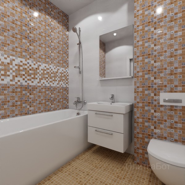 LB Ceramics, Астрид, Два декора над ванной №14