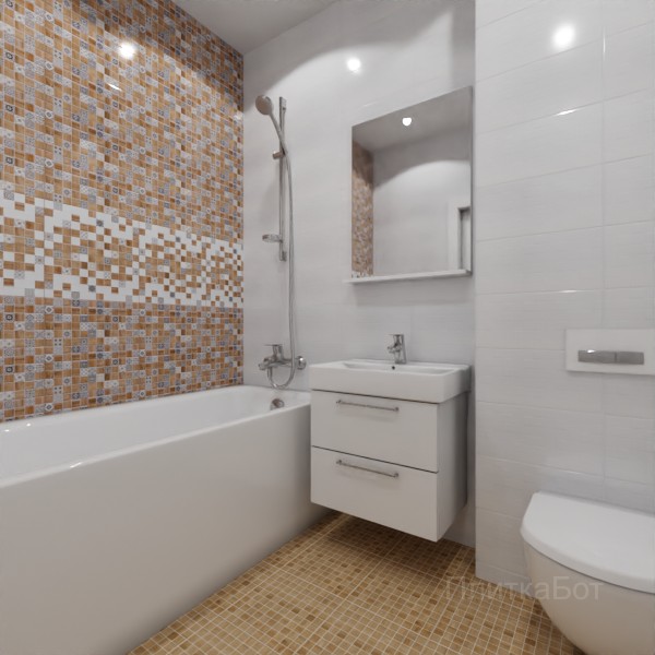 LB Ceramics, Астрид, Два декора над ванной №15