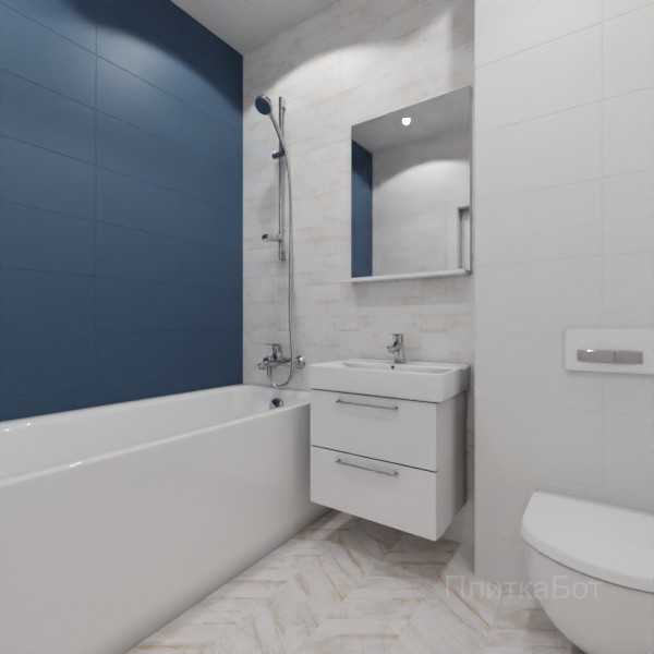 LB Ceramics, Блю Шеврон, Контрастные стены № 5